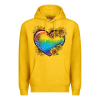 Lemon Pride Heart And Sunflower Premium Hoodie - BundleAndBundleShop