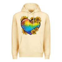 Pina Colada Pride Heart And Sunflower Premium Hoodie - BundleAndBundleShop