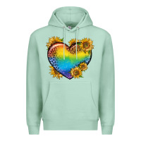 Pride Heart And Sunflower Premium Hoodie | Teevron