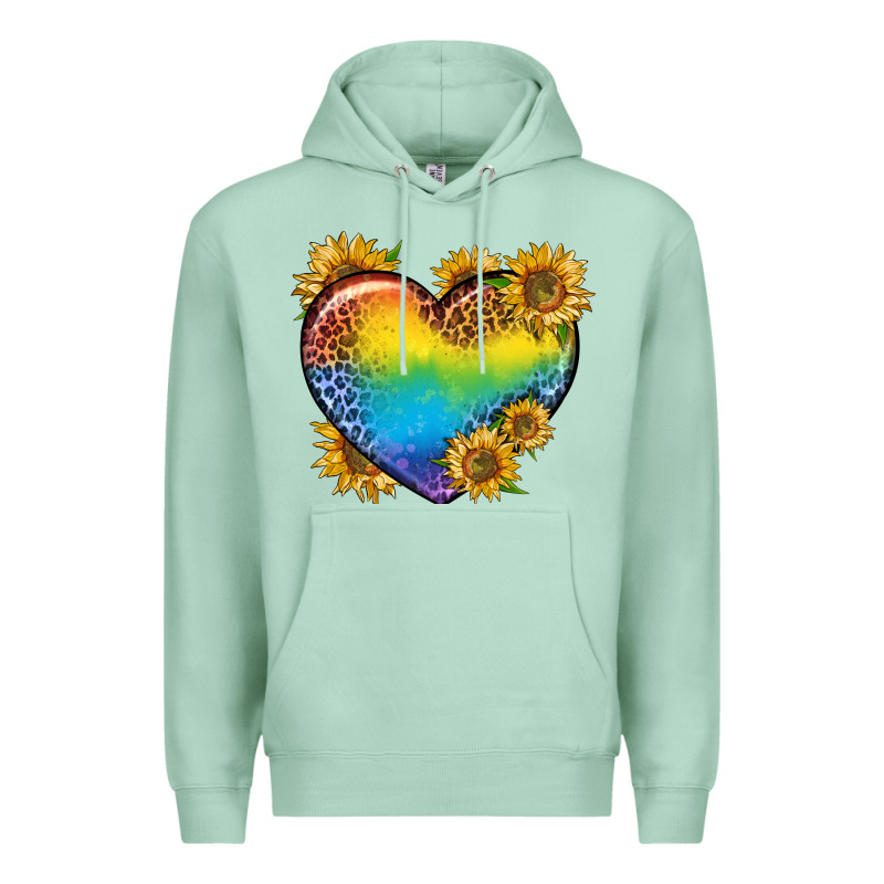 Pride Heart And Sunflower Premium Hoodie by BundleAndBundleShop | Teevron