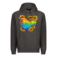 Smoke Pride Heart And Sunflower Premium Hoodie - BundleAndBundleShop