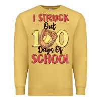 Antique Gold i struck out 100 days of school Premium Sweatshirt - MaliasSmallBusiness