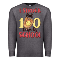 Charcoal Heather i struck out 100 days of school Premium Sweatshirt - MaliasSmallBusiness