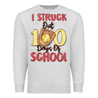 Dove Grey i struck out 100 days of school Premium Sweatshirt - MaliasSmallBusiness