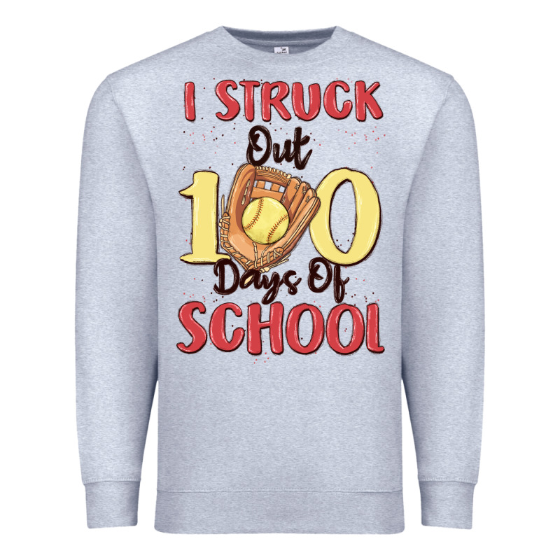 I Struck Out 100 Days Of School Premium Sweatshirt by MaliasSmallBusiness | Teevron