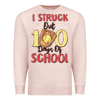 Pale Pink i struck out 100 days of school Premium Sweatshirt - MaliasSmallBusiness