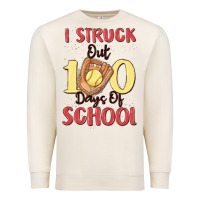 Sandshell i struck out 100 days of school Premium Sweatshirt - MaliasSmallBusiness