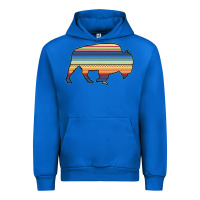 Cobalt Aztec Bison Silhouette Urban Hoodie - Bettercallsaul