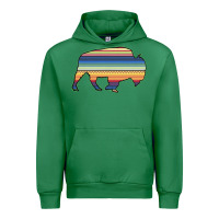 Emerald Aztec Bison Silhouette Urban Hoodie - Bettercallsaul