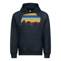 Navy Aztec Bison Silhouette Urban Hoodie - Bettercallsaul
