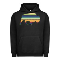 Pigment Black Aztec Bison Silhouette Urban Hoodie - Bettercallsaul