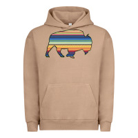 Pigment Burro Aztec Bison Silhouette Urban Hoodie - Bettercallsaul