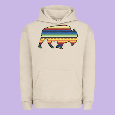 Aztec Bison Silhouette Urban Hoodie Designed By Bettercallsaul