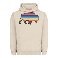 Pigment French Oak Aztec Bison Silhouette Urban Hoodie - Bettercallsaul