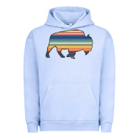 Pigment Grape Ice Aztec Bison Silhouette Urban Hoodie - Bettercallsaul