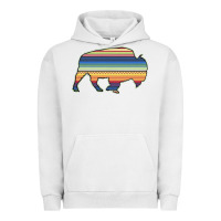 Pigment Lunar Rock Aztec Bison Silhouette Urban Hoodie - Bettercallsaul