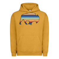 Pigment Peanut Butter Aztec Bison Silhouette Urban Hoodie - Bettercallsaul