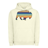 Pigment Pistachio Aztec Bison Silhouette Urban Hoodie - Bettercallsaul