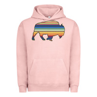 Pigment Salmon Aztec Bison Silhouette Urban Hoodie - Bettercallsaul