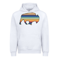 White Aztec Bison Silhouette Urban Hoodie - Bettercallsaul