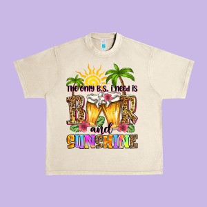 The Only B.s. I Need Is Beer And Sunshine Urban Heavy Tee Designed By Zillion Design Studio