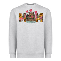 Heather Grey mom bear with sunflowers Heavyweight Sweatshirt - RanaPortraitStore
