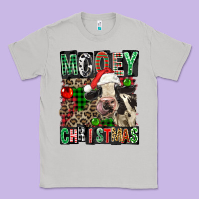 Mooey Christmas Classic Tee Designed By Fadigitalartstudio