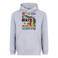 Heather Grey we're all born naked the rest is drag Heavyweight Hoodie - MaliasSmallBusiness