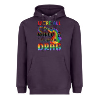 Plum we're all born naked the rest is drag Heavyweight Hoodie - MaliasSmallBusiness