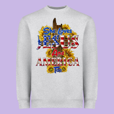 Heavyweight Sweatshirt she loves jesus
