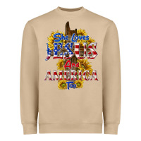 Mushroom she loves jesus Heavyweight Sweatshirt - texasbilliewilder