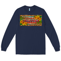 Navy Chingona license plate Long Sleeve Tee - HRA Design Shop