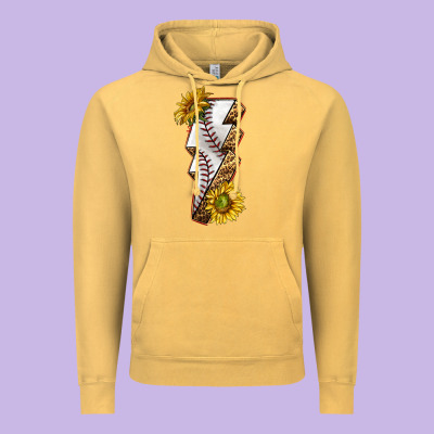 Sport Baseball  Lightning Bolt Vintage Hoodie Designed By Texasbilliewilder