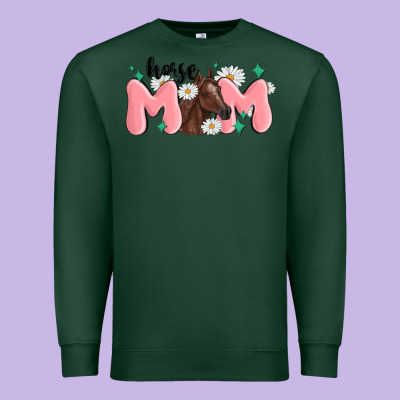 Horse Mom Premium Sweatshirt Designed By Maliassmallbusiness