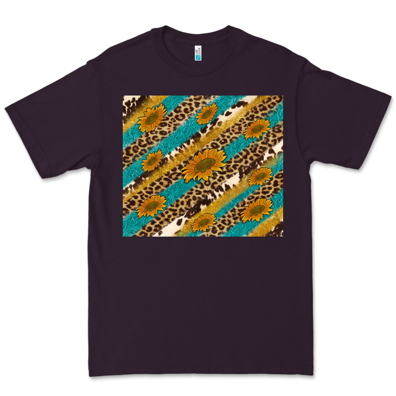 Leopard Cowhide  Leather Sunflowers Premium Tee by Artiststas | Teevron