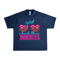 Navy Girl Check Those Boobies Urban Heavy Tee - texasbilliewilder