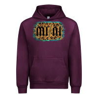 Mauve Wine Leopard Patterned Mini Tried Urban Hoodie - Bettercallsaul