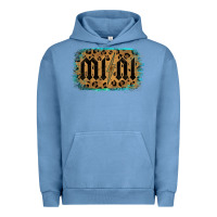 Pigment Pebble Blue Leopard Patterned Mini Tried Urban Hoodie - Bettercallsaul