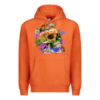 Carrot Pride Skull And Transgender Symbol With Peace Premium Hoodie - BundleAndBundleShop