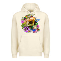 Sandshell Pride Skull And Transgender Symbol With Peace Premium Hoodie - BundleAndBundleShop