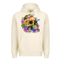 Tofu Pride Skull And Transgender Symbol With Peace Premium Hoodie - BundleAndBundleShop