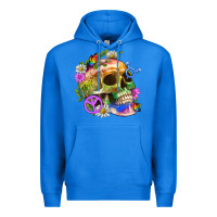 True Royal Pride Skull And Transgender Symbol With Peace Premium Hoodie - BundleAndBundleShop