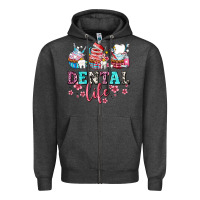 Charcoal Heather dental life with cupcakes Zipper Hoodie - AdoDesignShop