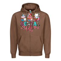 Chestnut dental life with cupcakes Zipper Hoodie - AdoDesignShop