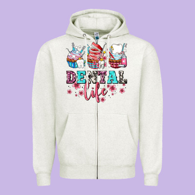 Dental Life With Cupcakes Zipper Hoodie Designed By Adodesignshop