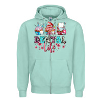 Seafoam dental life with cupcakes Zipper Hoodie - AdoDesignShop