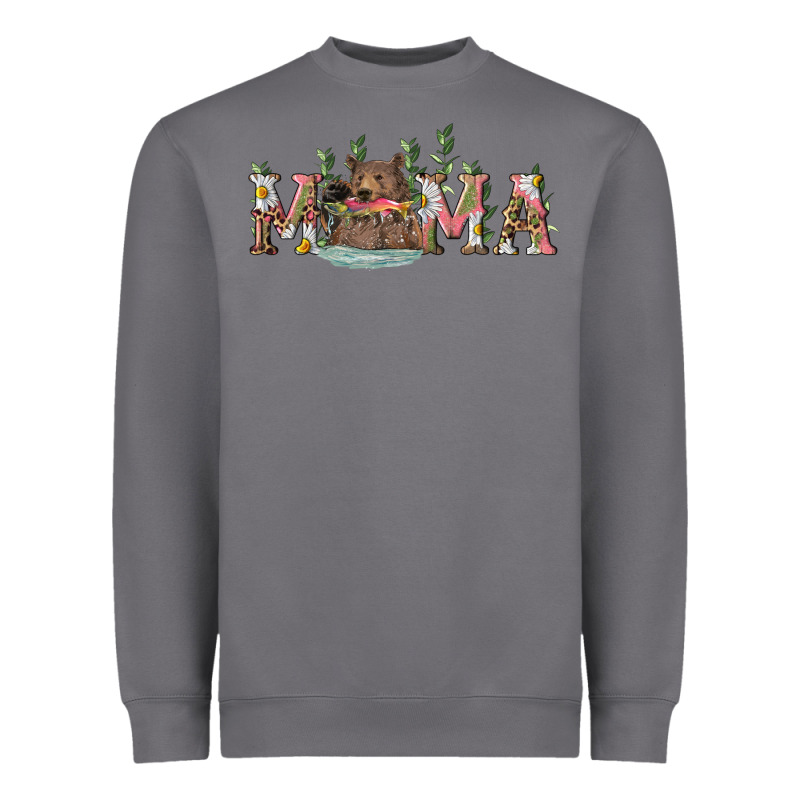 Mama With Bear And Daisy Heavyweight Sweatshirt by RanaPortraitStore | Teevron