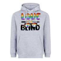 Heather Grey love is blind Heavyweight Hoodie - MaliasSmallBusiness