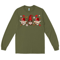 Army Green baseball gnome Long Sleeve Tee - HRA Design Shop