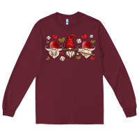 Burgundy baseball gnome Long Sleeve Tee - HRA Design Shop